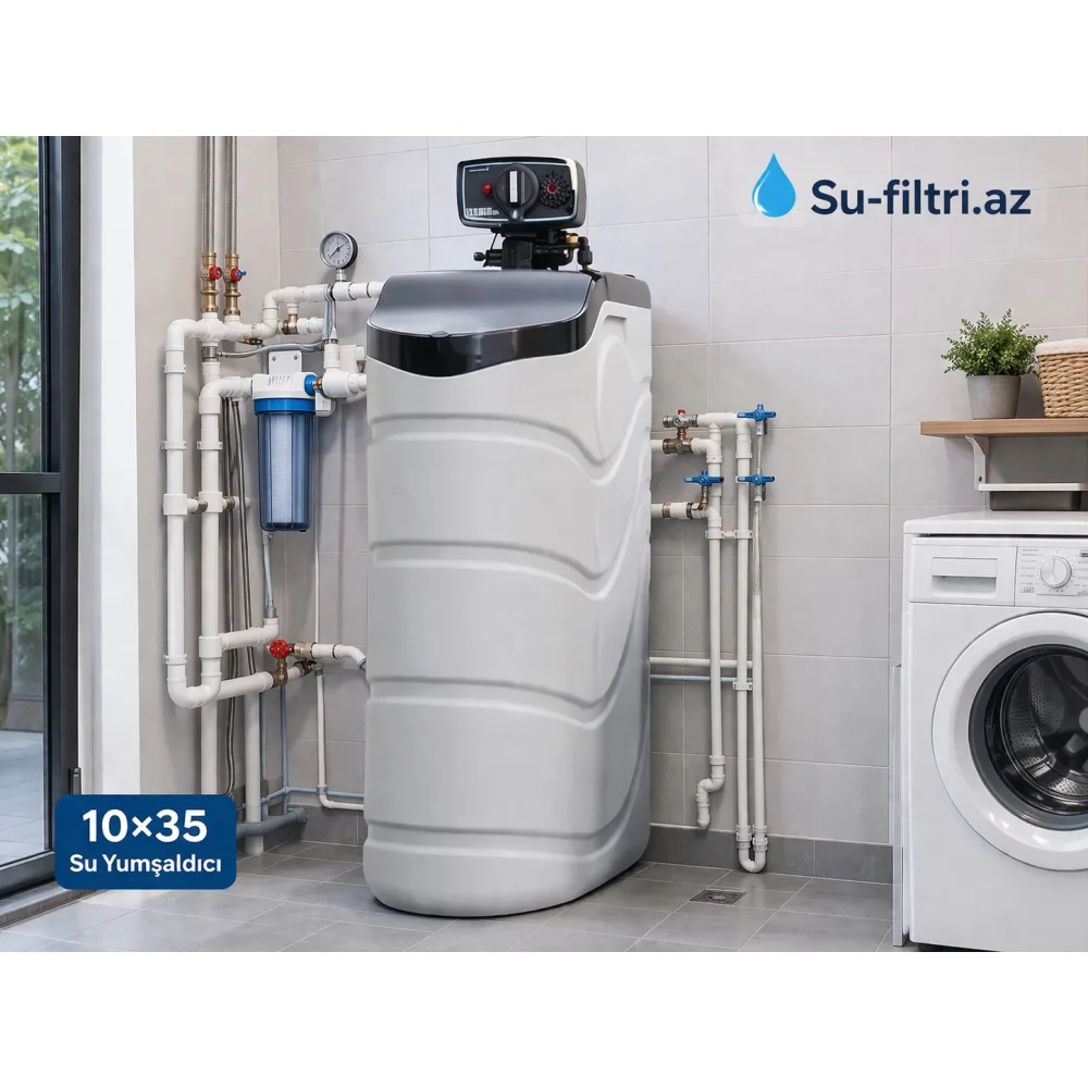 10x35 Kabin Tip Manual Başlıqlı Su Yumşaldıcı