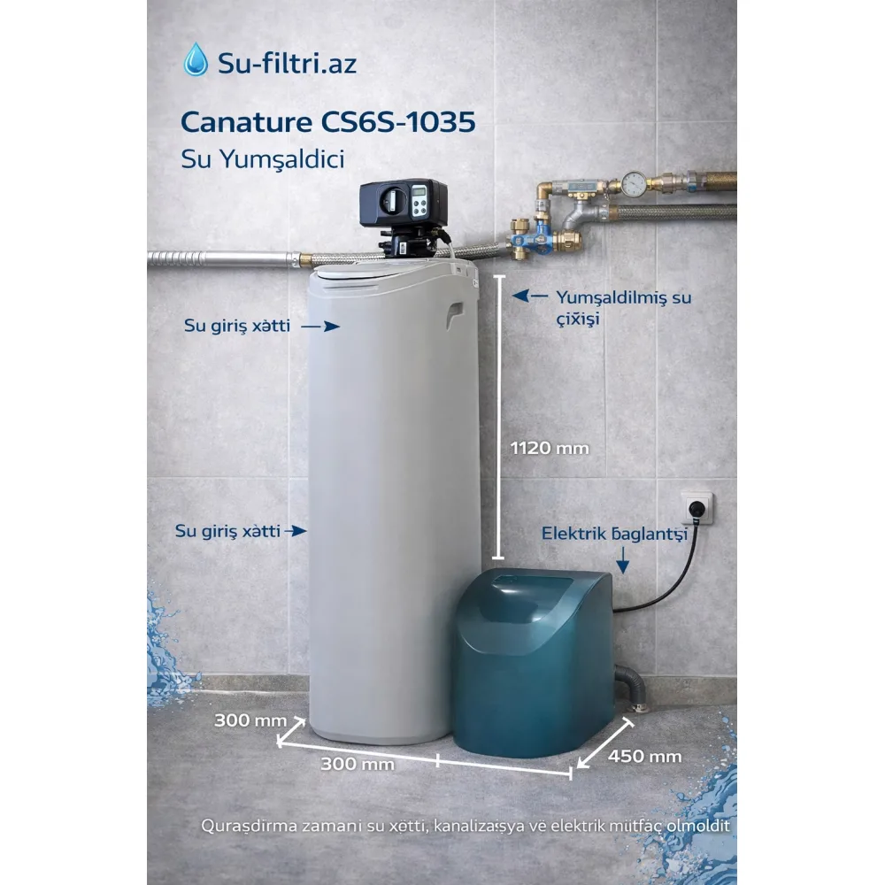 Canature CS6S-1035 Tam Avtomatik Su Yumşaldıcı