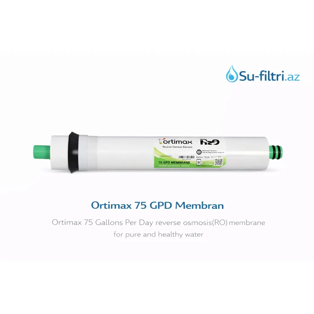 Ortimax 75 GPD RO Membran – Təmiz və Saf İçməli Su üçün Yüksək Keyfiyyətli Filtr