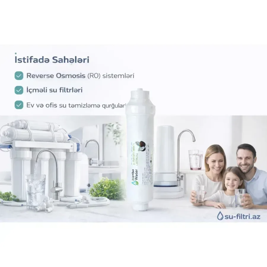 Herba Water Kokos Aktiv Karbon Filtri (Inline Post Karbon – 10")