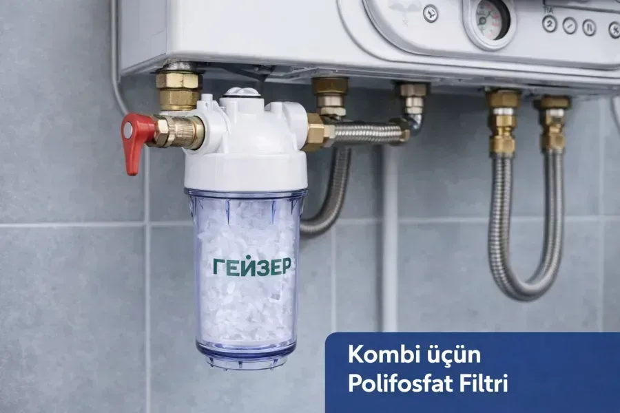 Kombi üçün Polifosfat Filtri – Əhəng Əleyhinə Qoruyucu Filtr