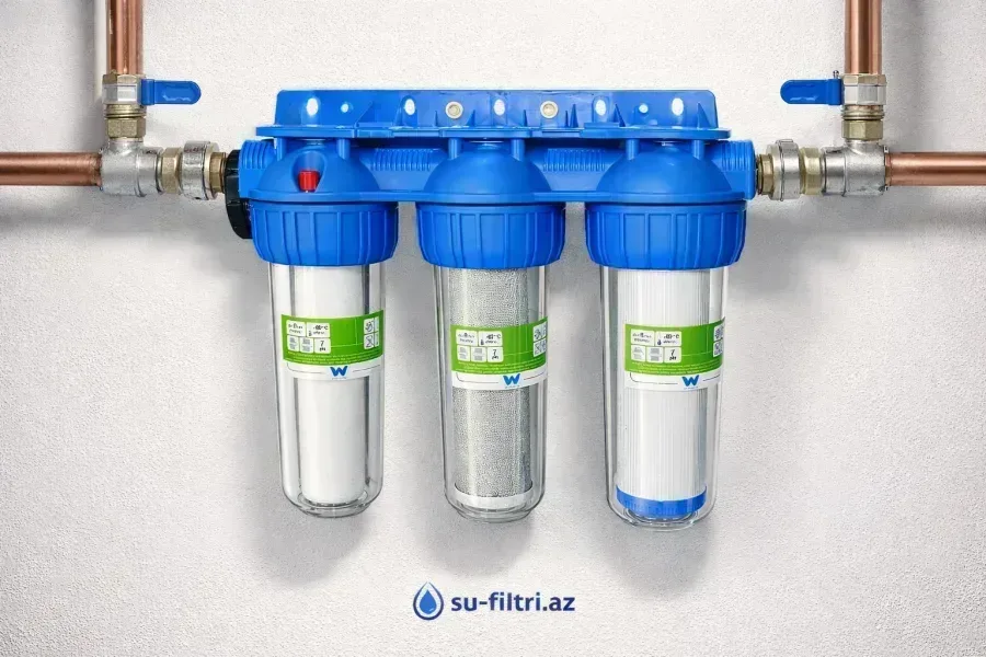 Waterbos 3 Mərhələli Giriş Su Filtri – Sediment, GAC, CTO