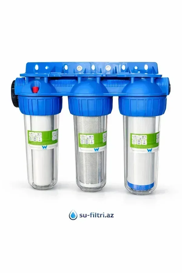 Waterbos 3 Mərhələli Giriş Su Filtri – Sediment, GAC, CTO