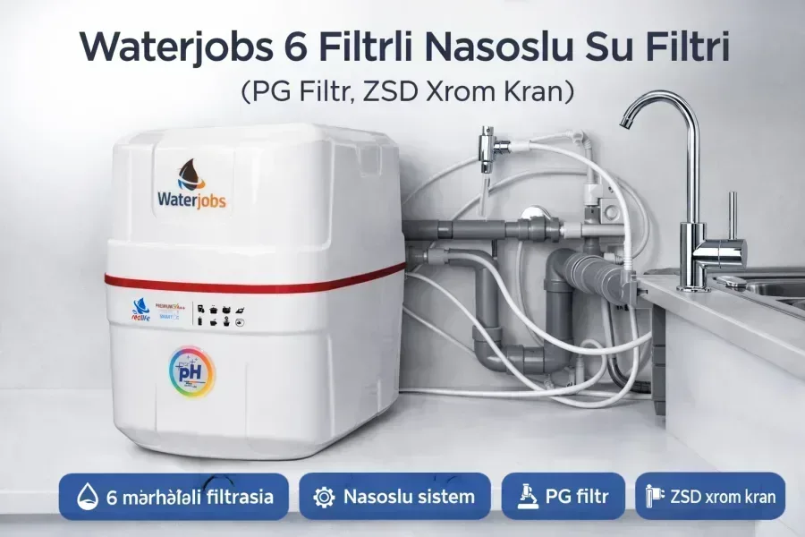 Waterjobs Nasoslu 6 Filtrli Su Filtri Sistemi – PG + Xrom Kran