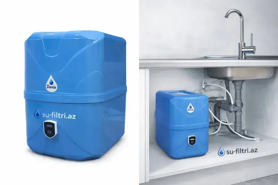 Damla 6 Filtrli Nasoslu Su Filtri – TDS Göstəricili Smart Panel