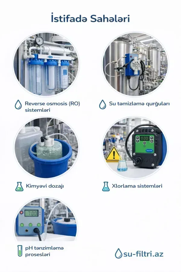 Peristaltik Dozaj Nasosu – Manual Tənzimləməli Kimyəvi Dozaj Pompası